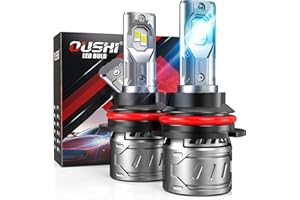 Lampadine 9007 LED, OUSHI HB5 Hi/Lo Lampadina Per Fari A LED 9007 14000LM 70W 6000K Xenon Bianco, Kit Di Conversione Impermeabile Per La Sostituzione Delle Lampadina Per Fari Dell'Auto (2pcs)