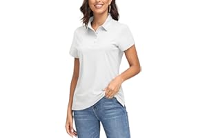 EKLENTSON Women's Polo Shirts Short Sleeve UPF 50+ Quick Dry Lightweight Performance Tops Athletic Golf T Shirts with 4-Button