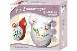 MAMMUT SPIEL & GESCHENK Mammut 129007 - 3D Erinnerungen-Gips Abdruckset Babybauch, mit 6 Acrylfarben