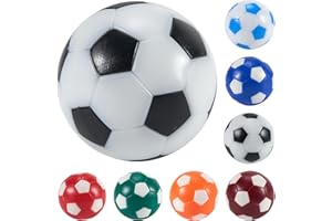 Elalove 8 pièces Boules de Baby Foot Enfant Adulte, Haute qualité 32 mm Boules de Football en HIPS, Durable et coloré pour Le Football de Table et Le Mini-Football, Mixed Color