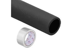 PATIKIL 1-1/4"(32mm) ID x 6Ft Pipe Insulation Foam Tube Set, Pipe Cover Wrap Roll Bar Padding Tubing with Aluminum Foil for Handle Grip HVAC Outdoor Air Conditioner Units