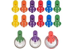 SHUOHONG Pack of 12 Drinks Cans, Ring Opener, Aluminium Can Opener, Easy Can Opener, Manual Bottle Opener for Seniors, for Opening Can Stopper, Drinks Cans, Drink Cans Stopper