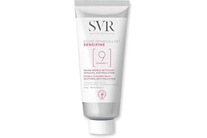 SVR SENSIFINE Soothing Balm-In-Oil Face Cleanser / Make-Up Remover - Clean, 9 Ingredient Formula - Coconut Oil + Shea Butter. Dry, Sensitive, Irritated, Reactive Skin. Ideal for Double Cleanse, 100ml