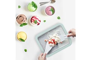 Pyrrhonian Fabricante De Helados Instantáneos, Ice Cream Rolls Maker Machine, Maquina De Hacer Helados, Plancha Para Hacer Helados, Maquina Helado Frito