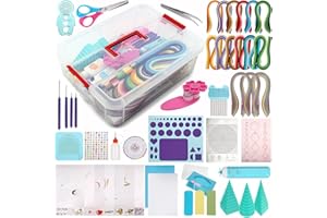 Skelang Paper Quilling Kit with Storage Box, 1860 Paper Strips, 22 Pieces Quilling Tools and Supplies