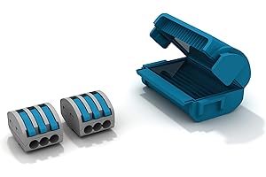 Etelec Shell Box Dispositivo Connessione Isolamento Gel Protezione Acqua IPX8 Cavi Piccola Sezione 0,2-4 mm² (2 Poli, 3 Vie per polo)