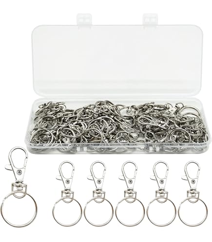 Ganci A Scatto Girevoli In Metallo E, 30 Pezzi Piccoli - Foto 6