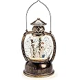 Konstsmide 3498-000 LED Glass Globe Snow Lantern Lamp "Snowman Scene" / for Indoor Use/Battery Operated: 3xAA 1.5V (excl.) / Water Filled/Warm White Diode