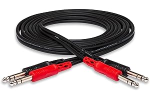 Hosa CSS-202, Stereo Interconnect, Dual 1/4 in TRS to Same, 2 m