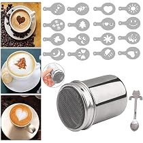 Buy AIFUDA 3 Pack Stainless Steel Powder Shaker With 16 Pcs