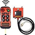 4 Buttons 12-24V AC/DC AC Wireless Crane Remote Control Industrial Radio Controller for Electric Chain Hoist Overhead Tower Bridge Lifting Crane Transmitter and Receiver