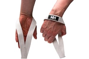 Weightlifting House Wrist Straps for Olympic Weight Lifting, Bodybuilding, Snatch, Pulls and Deadlifts. Weight Lifting Workout Wraps for Men & Women. (Pink)