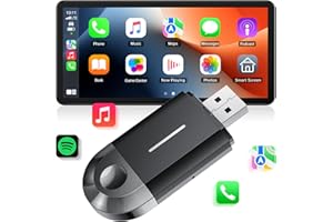 LAMTTO Bezprzewodowy adapter CarPlay 2 w 1, mały Carplay i Android Auto bezprzewodowy adapter z USB-C/A, Plug & Play, płynne stabilne połączenie, działa bez opóźnienia, do iOS 10+/Android 11+ i