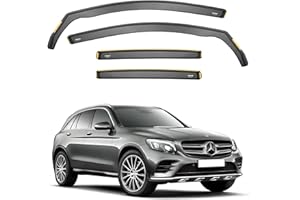 ISPEED Wind Deflectors for Mercedes GLC MK1 X253 2016-2022 5 Door SUV 4pc - Keep Your Car Ventilated in Rain - Reduce Wind Turbulence - Tinted, In-Channel Type (Does not fit Coupe)