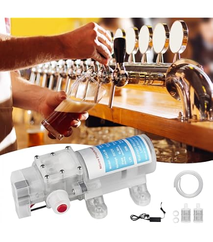 YUCHENGTECH Pompa Per Vino E Birra - Autoadescante, Velocità Regolabile, Tubo 4m, Silenziosa