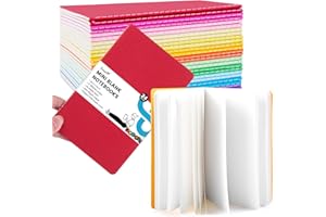 Koogel 24Pcs Mini Notebooks,48 Pages Rainbow Colorful Blank Notepad Multipack Notebook for Students Writing Memos Diary Traveler Supplies Making Plans,5.5 x3.5inch/14 x 9cm