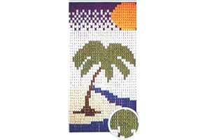 I GIARDINI DEL RE TENDA A PIASTRINA CM.125X240 DIS.6018 PALMA