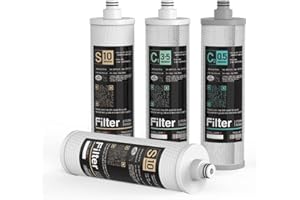 Frizzlife M3005 Lot de 4 cartouches filtrantes de rechange pour système de filtre à eau sous évier SK99, SP99, SK99 et SP99