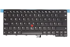 AJPARTS UK New Laptop Keyboard Replacement For IBM Lenovo Thinkpad T431S T440P T450 T450S T460 E431 E440 L440 L450 T440 T440S UK Layout English Non Backlit Keyboard 04X0130 With Mouse Pointer Frame