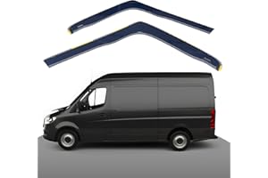 Haibak Wind Deflectors Set Compatible with Mercedes Sprinter Mk2 W906 2006-2018 2 Doors 2pc Tinted in Channel Fitment