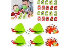 Tugeem Frog Tongue Game, Lizard Tongue Game, Frog Mask with Blow Tongue, Frog Tongue Mask Games, Frog Toy Tongues Out Toys,with Blowing Air, Multiplayer Party Games (4PCS)