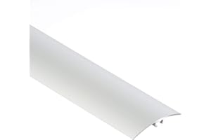 CEZAR Aluminiowy próg drzwi | profil przejściowy | listwa ochronna | szyna przejściowa z kołkami mocującymi | 40 x 1000 mm | srebrny