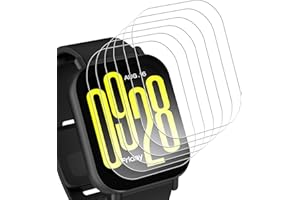 Bigqin 6 Stück Displayschutzfolie kompatibel mit Xiaomi Redmi Watch 5 Active, HD Klar Temperglas Folie 9H Härte Vollständige Abdeckung Blasenfrei Kratzfeste Schutzfolie