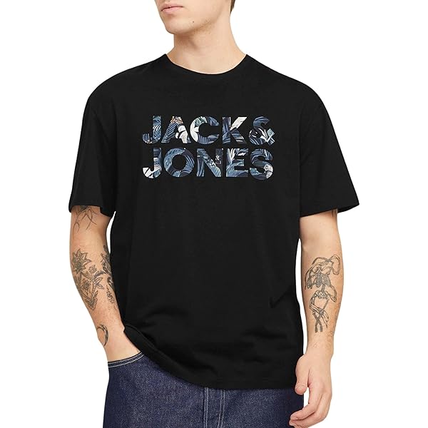 Heren Slim Fit Katoen Korte Mouwen Casual JACK&JONES PLUS JJECORP Logo Tee Play SS O-N NOOS PLS, Deep Teal Jack & Jones T-shirt