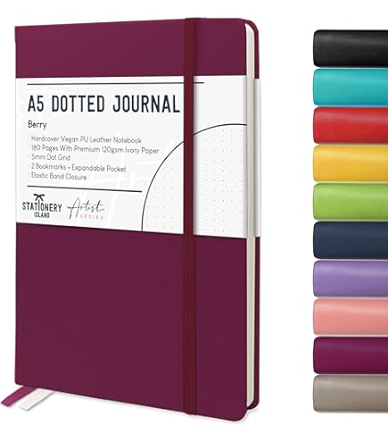 Bullet Journal Ottergami A5 Puntinato - Carta 150gsm - Copertina Rigida Verde - Con Tasca