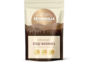 Sevenhills Wholefoods Organic Raw Goji Berries 200g | 100% Pure & Natural | for snacking, baking, cereals, porridge | GMO-free | Gluten-free | Wolfberries