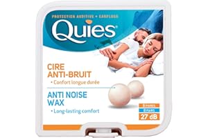Quies Boules Natural Wax Earplugs 8 Pairs of Earplugs - Pack of 2