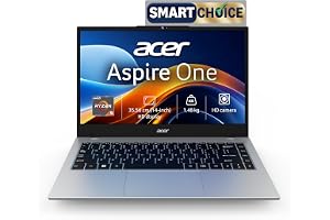 Acer Smartchoice Aspire One, AMD Ryzen 5-40,Office 2024 + M365 Basic, 8GB LPDDR5 RAM/ 512GB SSD, 14.0"/35.56cm WXGA Display, Win 11 Home, Pure Silver,