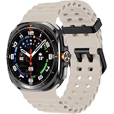 Perforated Model Ocean Loop Soft and Lightweight Silicone Cord Compatible with Teknoft Samsung Galaxy Watch Ultra 47mm