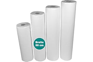 BROD 9 Ärzterollen/Ärztekrepp | 50 cm breit | weich und saugfähig | 2-lagig | Zellstoff | 50 Meter Länge | 139 Abrisse | Lieferumfang: 9 Rollen im Karton