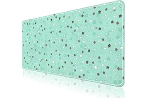 Piyycur Tappetino da Scrivania 90×40 cm – tappetino per mouse Pelle PU – Impermeabile con Design Artistico – Multifunzione Tappetino per Ufficio, Casa e Gaming (Menta cioccolato stellato)