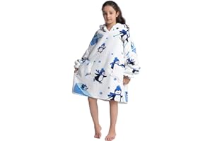 Alsehser Pull Plaid Femme Homme, Adultes/Enfants Sweat à Capuche Chaude, Poncho Polaire Oversize Pilou Pilou, Capuchon Sherpa Peluche à Manches TV