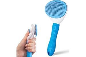 GENERIC AIXINPET Cat & Dog Self Cleaning Slicker Brush - Easy to Remove Loose Fur, Harmless Deshedding Grooming Tool, Massaging Function - Suitable for Shedding & Furry Pets, like Rabbits and Ferrets