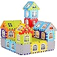 CloudTech® 165 pcs Medium House Building Blocks Toys for Kids and Toddlers with Attractive Windows Smooth Rounded Edges Building DIY Combo Plastic House Blocks Educational Building Toys (CT-MHB-165)