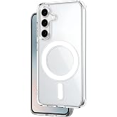 Teknoft Samsung Galaxy S25 FE i&ccedil;in MagSafe ile Uyumlu Şok Emici Silikon Kenar Sararma &Ouml;nleyici Arkası Sert Parmak İzi Tutmaya