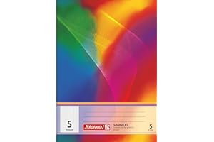 Brunnen 104590502 - A5 Size School Exercise Book, 16 Sheets, 5 mm Squared, Ruling Type 5