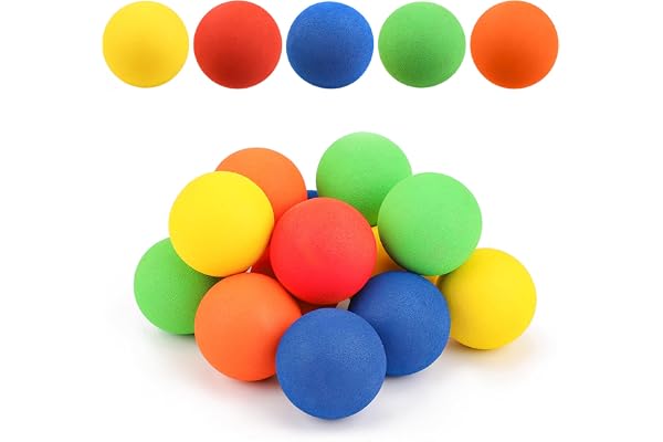 PEUTIER 10pcs Balles de Hockey en Mousse 5cm - Mini Hockey pour Enfants, Couleurs Assorties pour Mini Filets de Bâton