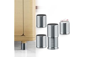 NEDIEA neidea Bed Risers 1.57in Heavy Duty, Metal Furniture Risers Self Adhesive, Adjustable Height Furniture Legs For Bed, Table, Chair, Cabinet, Sofa, Pack of 4