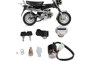 TEFOLA Kit de couvercle de gaz pour interrupteur d'allumage, ensemble de bouchon de carburant pour interrupteur d'allumage, serrure de casque, remplacement de 2 clés pour Dax Skyteam 50cc 125cc