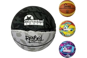 ‎MAJESTIC SPORT Majestic Sport Basketbälle größe #4#5#6#7 für Kinder, Jugendliche and Erwachsen, Basketball Outdoor Indoor, mit griffiger Oberfläche