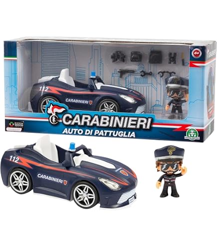 Giochi Preziosi Carabinieri Set – Mini-Motorrad & Actionfigur (7 Cm) Mit Funkgerät, Für Kinder Ab 4