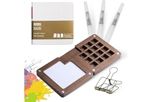 SIYRDXCBT Cuaderno Acuarela Cuaderno de Viaje mini Palette Mini Paleta de acuarela Portátil con Clip Paleta de Acuarela Portátil Mini Acuarelas portátiles Pocket Artist Watercolor Travel Set