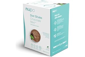 NUPO Diet Shake Cioccolato e Menta - Frullati dietetici premium per la gestione del peso I Frullato sostitutivo del pasto, clinicamente testato per il controllo del peso I 10 porzioni I Senza OGM
