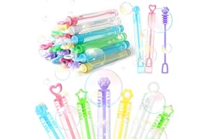 SULOLI 24 Pezzi Bolle di Sapone Colori,Mini Bolle di Sapone Bambini,Gadget per Festa,Matrimonio,Compleanno,San Valentino,Battesimo