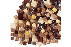 BTMIEY 500 g di piastrelle per mosaico irregolari, piccole particelle di colore, decalcomania in vetro di cristallo, fare, hobby, bambini, materiali decorativi fatti a mano