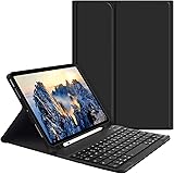GOOJODOQ Tangentbordsfodral för iPad Air 5 2022/iPad Air 4 2020 10,9 tum, magnetiskt avtagbart tangentbord med tysk QWERTZ la
